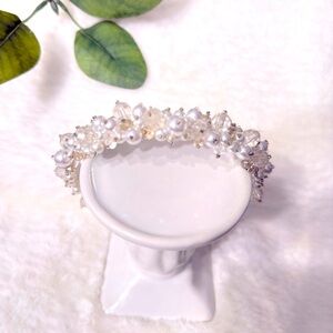 Handmade White Beads Hairband